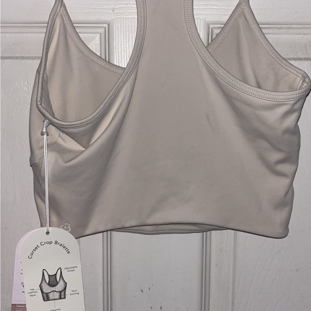 Coast Crop Bralette in Beige